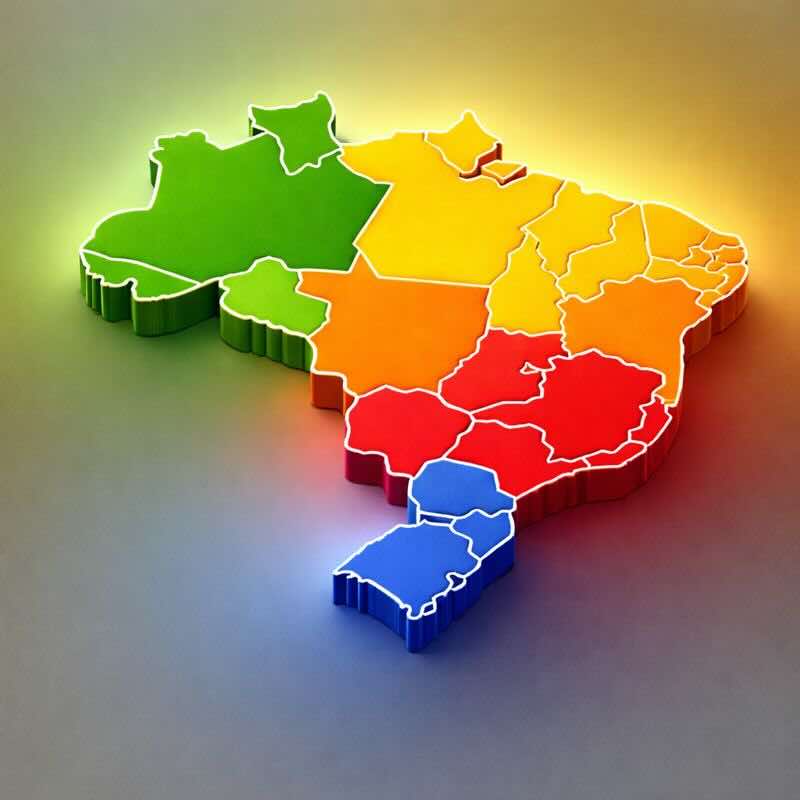 Mapa do Brasil representando todas as cidades